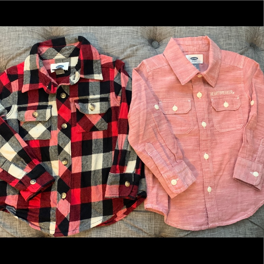 Old Navy Button Front Shirt 2pk